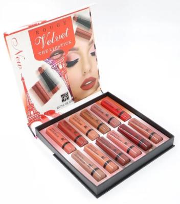   12 colors   Lipstick Kiss Valvet Rose berry         حومرة( احمر شفاه مطفي )  
