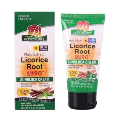 كريم واقي شمس سعة 50 ملم  بخلاصه عرق السوس  SPF 90   من روز بيري